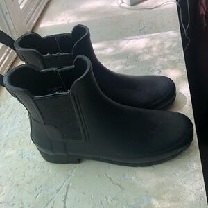 Hunter Black Ankle Rain Boots